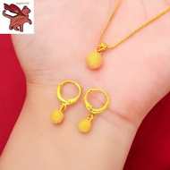 Original916 Gold Pawnable Chain Transfer Bead Pendant Necklace Clavicle Necklace