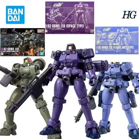 Bandai HG 211 1/144 OZ-06MS LEO Action Figures Mobile Suit Gundam W LEO Flight Unit Type Model Toys 