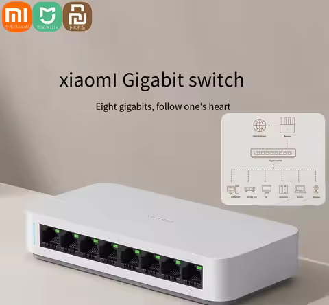 Xiaomi Mi 8 Ports RJ45 Gigabit Ethernet Switch 1000Mbps Mini Network Switches VLAN Ethernet Splitter