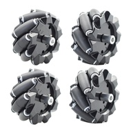 Premium 80mm Mecanum Wheel for AGV Robot Car Chassis, Omni Directional Tire with 4pcs Metal 6mm Coup