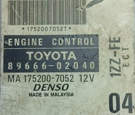 กล่องเครื่องยนต์ ECU 04 Toyota Altis 89666- 02040(7052)  เกียร์ออโต้ 1zz