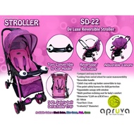 (hot sale) Apruva Aller Folding Deluxe Baby Stroller with Reversible Handle Sd-22, Violet