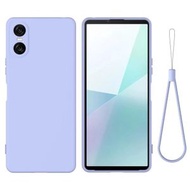 全城熱賣 - 適用於索尼 Xperia 10 VI 純色液態硅膠手機殼（紫色）
