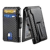 กระเป๋าสตางค์ Minimalist EDC ยุทธวิธี Slim PU หนังผู้ถือบัตรเครดิต RFID Blocking Bifold กระเป๋าสตางค