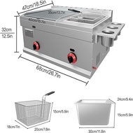 Burger Griddle and Deep Fryer Heavy Duty Stainless Steel Deep Fryer 2in1 Burger Griddle Deep Fryer W