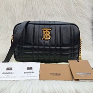 BURBERRY TB LOLA 黑全皮  斜背／相機包