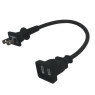 2-prong  AC power Outlet Saver AC power extension cable strips male to female Power cable 0.3m