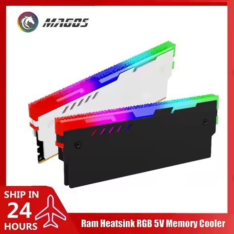 Ram Heatsink RGB 5V Memory Cooler DDR5 DDR4 DDR3 ECC Universal Cooling Vest Addressable Black / Whit