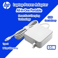 65W Type C Laptop Power Adapter Compatible With HP EliteBook X360 735 G5 830 G5 Spectre X360 G4