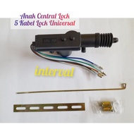 Anak Central Lock Mobil Universal 5 Kabel Central Lock Pintu Hitam