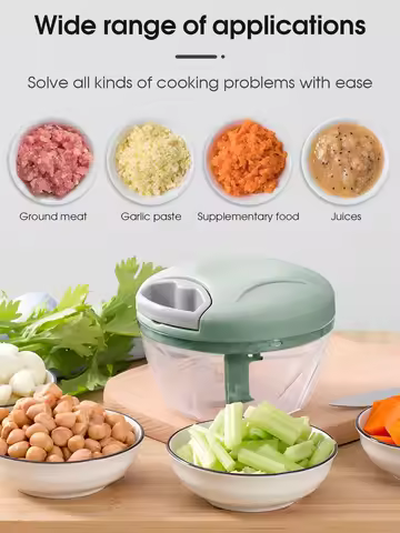Home Kitchen Manual Ginger Grinder Garlic 500ml/900ml Mud Splasher Multifunctional Food Vegetable Cu