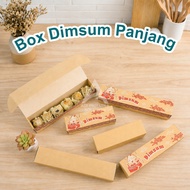 Long Laminated Dimsum Box | Food Grade Kraft Dimsum Box PatternedPOLOS | Dimsum boxes containing 4, 