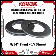 Black - ASTM F436 Flat Washer 5/16" ~ 1" (8mm ~ 25mm) (High Tensile Washer)
