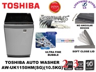 TOSHIBA FULLY AUTO GREATWAVES WASHING MACHINE 10.5KG AW-UK1150HM(SG)