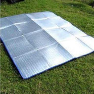 Outing Camping 3-4 People 2x2m Double-Sided Moisture-Proof Mat Extra Thick Aluminum Foil Mat Outdoor