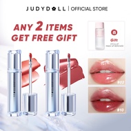 [Free Matching 2 PCS] Judydoll 橘朵 Ice Iron Mirror Lip Glaze Lipstick Lip Gloss with Free Gift