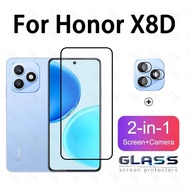 2 in 1 Honor X8D Tempered Glass Screen Protector For Honor 400 X5B X6B X6C X7C X7D X9D X5C Plus Came
