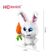 HC Magic Mini Blocks Anime Model DIY Assemble Action Figures Rabbit Building Toy Cute Cartoon Nanobl