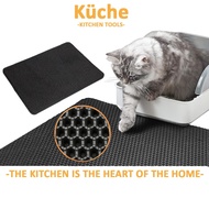 KUCHE Tikar Tandas Haiwan Pet Litter Mat For Litter Box With Drop Sand Prevention Eva Double Layer C