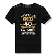 Vintage 1983 40 Year Old 40th Birthday Gifts for Men men T-Shirt Mens Clothing Daddy Husband Birthda