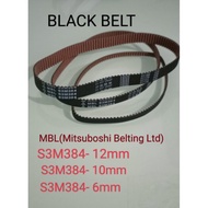 MESIN Timing Belt S 3M 384 Width 6.5mm,10mm,12mm V-Belt Electric scooter, brother Sewing Machine, iL 221S Mixer Machine, Advance Mixer SMX -35, Strong Made In Japan