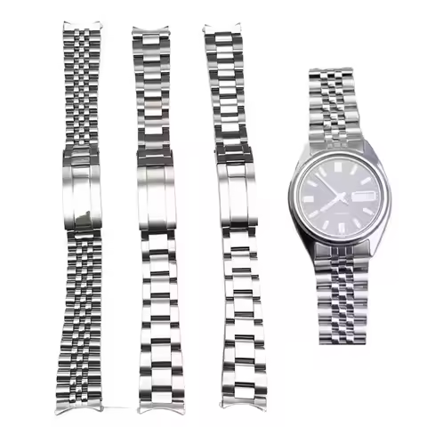 For Seiko Watchband No. 5 Diving Sxns80 Snxs79 Snxs79k Snxs77 Snxs73 Series Folding Buckle 19mm Curv