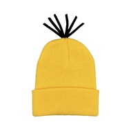 EY Halloween Cartoon Minion Knit Hat Role Play Hat Parent-child Style Children Adult Yellow Wool Hat