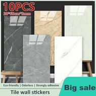 Self-Adhesive Marble Wallpaper 30x60cm - Waterproof PVC Tiles Sticker for Chic Wall Decoration