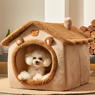 Foldable dog house kennel mattress small medium dogs and cats winter warm cat bed nest pet supplies basket pet puppy cave sofa