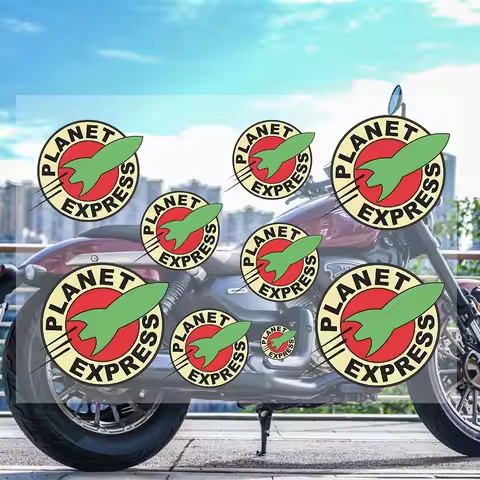 F-Futurama Planet Express Japanese Motorcycle Sticker Suitable For Motorcycle Body Reflective Car St