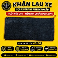 T18 Superfine Fiber Car Cleaning Towel 40x80 600GSM 180g, Large Size, Absorbent, Soft and Smooth Det