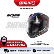 NOLAN N60-6 Gemini Replica 052 Full Face Helmet Motor Visor Topi Keledar Keselamatan Full Face Origi