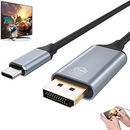USB C to Displayport Cable -Thunderbolt USBC Display Port Adapter 4K 60Hz DP Cord for MacBook Surface Dell HP Laptop Android Phone Device Samsung Galaxy S22 S21 S20 S10 S9 Note 20 10 Dex to Monitor TV
