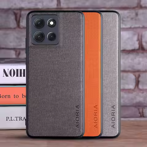 Case for Motorola Moto G86 G56 G05 E15 G85 G55 G45 G35 G15 Power coque Luxury textile Leather phone