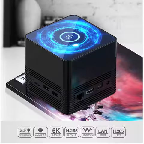Android 10.0 Wireless Charging Smart TV Box Android 10 6K HD 5G Dual Wifi 1000M LAN BT5.0 HDR 4G 32G
