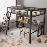 Loft Bed Nordic Iron Dormitory Bunk Bed Bedroom Loft Bed Frame 5fff