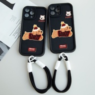 HP Puppy For New Texture Embroidery Case Infinix Hot 50I 40I Hot 50 Pro Plus Smart 9 8 Note 40 Pro P