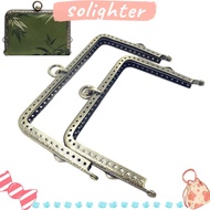 SOLIGHTER Purse Clasp Frame, Vintage Bag Hardware Purse Frame Kiss Clasp, Mini Metal Bag Kiss Clasp 