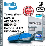 [Front] Bendix Metal King DB308MKT Toyota Corolla AE80 AE90 AE101 EE90 EE100 Corona ST171 Disc Brake