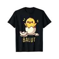 Balut Egg Print T-Shirt for Men - Cotton Crew Neck Short Sleeve Casual Tee with Medium Stretch, Regu
