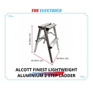 ALCOTT FINEST LIGHTWEIGHT ALUMINIUM 2 STEP LADDER ZF0818 (WITH BOX WRAPPING)