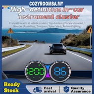 4 Inch Dual GPS HUD Display KM MPH Switch Overspeed Alert Mileage Electronic Compass USB Car