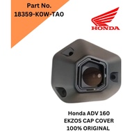ADV160 18359-K0W-TA0 CAP MUFFLER PROTECTION MATT BLACK EXHAUST (ORIGINAL100% HONDA) COVER EXHAUST