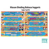 Banner Mutiara Kata Bahasa Inggeris untuk bim sekolah atau kelas l English Quote l BBM Murah