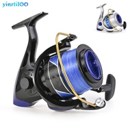 Yinrti  Spinning Fishing Reel Metal + Nylon Fishing Reel High Speed YF10000 Wire Cup 4.1:1 Gear Ratio Fishing Reel For