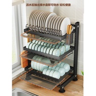 🚓Kitchen Rack Seasoning Rack Bowl Dishes Bowl Plate Storage Rack Dish Rack Draining Rack Cupboard Tableware Storage Box