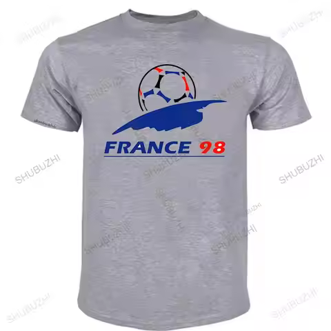 Man crew neck tees Antidazzle Summer Style France 98 Printed T-Shirt Men Cotton O-Neck Fashion Short