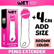 [ ADD SIZE ] WET STORE Skin Brown Realistic Men Size Extender Enlargement Sleeve Silicone Spike Cond