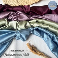 (GRADE a) 1 meter (ONE METER) Fabric Charmuse Silk Premiumsatin (PRICE PER 1 METER)