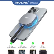 WAVLINK Magnetic M.2 2230 NVMe/SATA SSD Enclosure, 10Gbps USB C 3.2 Gen2 Adapter, Aluminum External 